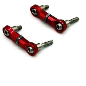 For WLtoys K989 284131 K969 K979 K999 RC afstandsbediening auto 1/28 muggen auto metalen PO accessoires achter bovenste hendel(Red)