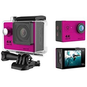 Actiecamera Ultra HD Onderwater Camera H9R 12MP 2inch LCD 30M Waterdichte 170D Afstandsbediening Helm Fiets Video Camera outdoor Sport Cam(H9R With Remote,Rosso)