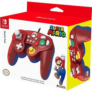 HORI Battle Pad Gamecube Style Controller - Mario Edition for Nintendo Switch