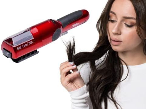 Split Ender Pro 2 Haarbreuk-gereedschap voor het knippen van gespleten haarpunten, tondeuse voor droge, beschadigde, broze gespleten gespleten haarpunten, rood