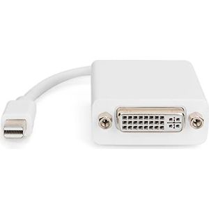 DIGITUS DisplayPort-adapterkabel - mini DP naar DVI-I (24+5) - Displapyort 1.1a - FullHD 1080p/60Hz - 0,15m - Wit