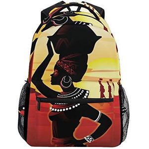 Aangepaste Mode Causal Afrikaanse Vrouw Prints Rugzakken Meisjes Jongens School Tassen Schouders Tas Reizen Daypack