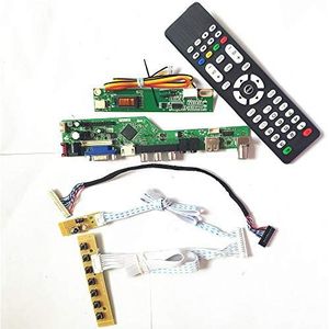 Voor B154EW02 V2 V3 lcd scherm panel T.V53 controller board Remote+Inverter+toetsenbord VGA HDMI AV USB RF 1CCFL 30Pin LVDS DIY kit (B154EW02 V3)