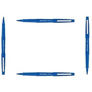 Papermate - Flair Original - Schrijfvilt, punt Breedte 1,0 mm, Inktkleur: Blauw, Etui van 4.