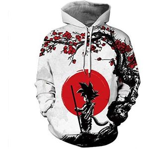 Leezeshaw Uniseks hoodies 3D-print pullover hoodie sweatshirt met kangoeroezak, 03