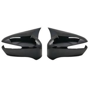 Voor Civic Voor 8e 2006-2011 Deur Zij Achteruitkijkspiegel Cover Trim Accessoires Auto Styling Shell Reflector Achteruitrijcamera Achteruitkijkspiegel Afdekkap Shell Deksel(Black One Pair)