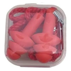 1 Doos Multifunctionele Ruisonderdrukking Siliconen Oordopjes Oor Tip voor Zwemmen Slapen Lees Zachte Oordoppen Touw Oordopjes (Rood)