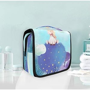 Dream Unicorn Star Boom Opknoping Opvouwbare Toilettas Make-up Reizen Organizer Tassen Case voor Vrouwen Meisjes Badkamer