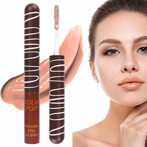 Bruine lipgloss | Langdurige Lipgloss Hydraterende Chocolade Lip Glaze - Vrouwelijke naakte lippenstift voor verjaardagen, make-upshows en live optredens Yuab