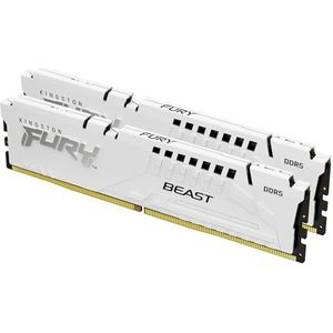 Kingston Technology FURY Beast 32GB 6400MT/s DDR5 CL32 DIMM (Kit of 2) White XMP