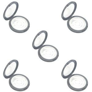 5 Set van 12g vrouwen cosmetische geperste poeder case blozen concealer container doos transparant deksel, zwart