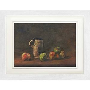1art1 Vincent Van Gogh Poster Still Life With Beer Mug And Fruit, 1881 Ingelijste Foto Met Passepartout | Muur Foto's | In Een Fotolijstje 40x30 cm