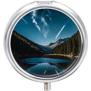 Ronde pillendoos 3 compartimenten draagbare medicijnpillendoos één maat pillendoos voor zakpillenorganisator en vitaminecontainers voor reizen