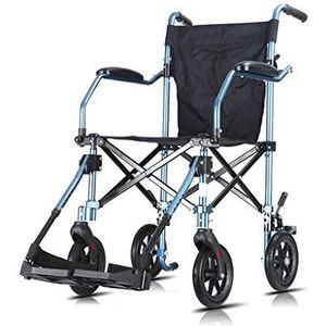 Opvouwbare rolstoel met rem, kan de armleuning en in hoek verstelbare voetsteun optillen om het in- en uitstappen van de rolstoel te vergemakkelijken, draagvermogen 110 kg, draagbaar