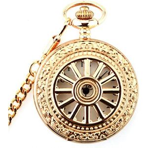 pocket watches for men,pocket watch,1 Pc Pocket Watch Vintage Hand Winding Quartz Pocket Watch Pendant Necklace Chain Clock Pendant-rose (Color : Gold) (Color : Rose)