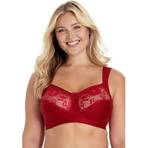 Miss Mary of Sweden Lovely Lace Support katoenen comfortbeha zonder beugel 105D Rood