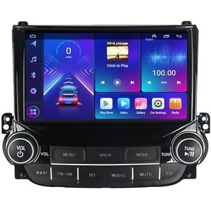 Dubbele DIN Android 14 autoradio voor Chevrolet Malibu 2012-2015 9 Duim QLED Touch screen-met Draadloze Carplay Android Auto GPS navigatie 4G WiFi Stuurwielbediening achteruitrijcamera(P5 4G+WIFI 8Cor