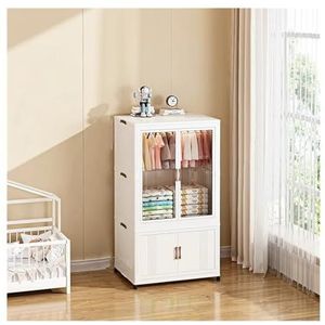 opvouwbare kledingkast 55 65 79 cm Opvouwbare Garderobe Multi-layer Opbergdoos Locker Woonkamer Kasten Meubels Kast Kast Bin garderobekast(A-79x48x139cm)