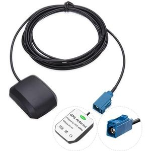 Vecys Auto GPS Antenne 1575.42 MHz Fakra C Adapter Recht 28 DBi met 3M Fakra Antenne Magnetische Basis voor Auto's GPS Navigatiesysteem DVR