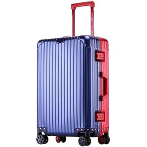 Reiskoffer Handbagagekoffer Bagage Handbagage Koffer Ritsloze Aluminium Framebagage Grote Capaciteit Handbagage Trolleykoffer (Color : A, Size : 24Inch)
