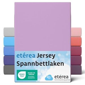 etérea Comfort Jersey Hoeslaken 60x120cm - 70x140 Oekotex Made in Green - 100% katoen, jersey hoeslaken tot 25 cm hoog - laken 60x120-70x140 cm Lila