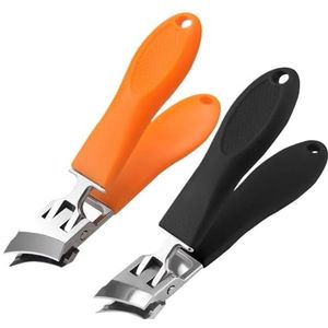 Nagelknipper voor ingegroeide teennagels, brede kaak, diagonale tang, snijder voor thuis, zwart en oranje