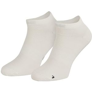 Piarini 3 paar Merino sneakersokken - heren dames - sneakersokken met 68% merinowol - ademende sokken, wit, 35/38 EU