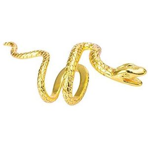 Oorclips 1pc Messing Snake Earring Clips Without Piercing Punk Niet doorboord Clip Oorbellen Oorboeien for Vrouwen Mannen Zwarte Nep Piercing Sieraden Oorbellen (Style : Golden 1 piece)