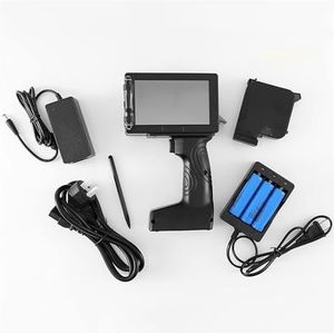 Handbediende Printer, Handheld Inkjet Printer 40 Taalafstand Datum Label Draagbare Variabele Print 60 0DPI Intelligente inkjet printer machine Altijd Afdrukken(1set with 2Black Ink)