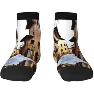 Italië Toscaanse print veelzijdige sportsokken voor casual en sportkleding, geweldige pasvorm voor voetmaten 36-45, Italië Toscaans, Eén Maat