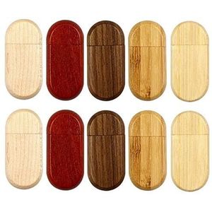 A Plus+ 10 Stuks USB 3.0 32GB Flash Drives Houten en Bamboe USB-sticks 3.0 voor Fotografen