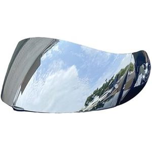 Motorhelm vizier lens, Helmvizier, X803 Shield Vizier for Nolan Xlite X803 X803RS X802RR Gezichtsscherm UV-beschermd windscherm Moto Helm Accessoires (alleen for gebruik op Gold-Day)(Silver-day use on