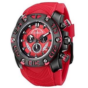 Zeno-Watch Mens Horloge - Neptun 3 Chronograaf zwart-rood - 4539-5030Q-bk-s7