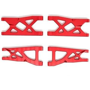 IWBR For Achter Draagarmen Set 1/10 Fit for Arrma Graniet 4X4 Senton Vorteks Typhon Vervangen AR330443 AR330516 RC onderdelen (Size : Front Rear Red)