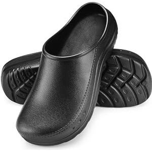 ESTRO Tuinklompen Dames Klompen Heren - Sanitaire Klompen Dames Tuinklompen voor Heren Unisex Tuinschoenen Gom Schoenen Zomer Heren CC01 (38, Zwart)