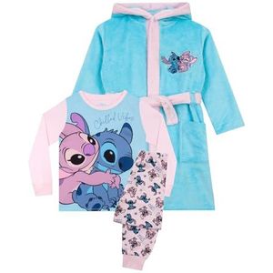 Disney Stitch Morgenjas En Pyjama Set | Lilo En Stitch Pyjama's | Meisjes Pyjama's En Morgenjas | Blauw 116