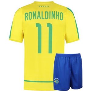 Brazilie Voetbaltenue Thuis Ronaldinho - WK 2002 - Kind en Volwassenen - Maat XL