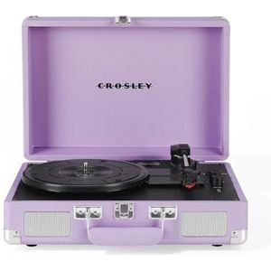 Crosley Cruiser Plus draagbare draaitafel - Bluetooth-platenspeler, 3-speed koffer vinylspeler, draaitafels voor thuis voor vinylplaten, ingebouwde stereoluidsprekers en Bluetooth-ontvanger