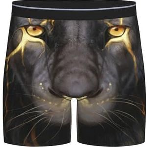 GRatka Boxer slips, heren onderbroek Boxer Shorts been Boxer Briefs grappig nieuwigheid ondergoed, grijze leeuw, zoals afgebeeld, XL