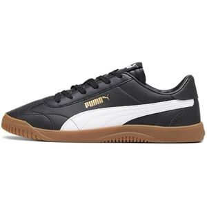 PUMA Heren Club 5v5 Sneaker, zwart wit goud, 9 UK, Puma Zwart PUMA Wit PUMA Goud, 43 EU