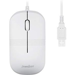 Perixx PERIMICE-503W Bedrade Optische Wasbare Muis - IP 67 Gecertificeerd - 5.9 Ft Duurzame USB-kabel - Wit