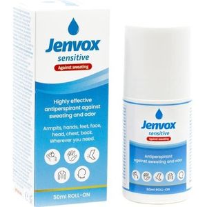 Jenvox Klassieke gevoelige 50ml maximale sterkte anti-transpirant voor zweten en geur, duurt tot 7 dagen, roll-on, ongeparfumeerde, zeer effectieve deodorant