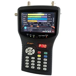 Satellietzoeker, digitale satellietsignaalzoeker, 4,3-inch handheld combo-satellietzoeker DVB-S2+T2+C-ontvanger 265ST+ CCTV-monitor DVB-S/S2 MP4 Hevc(H.265) AVS/AVS+ voor het aanpassen van satelliet-t