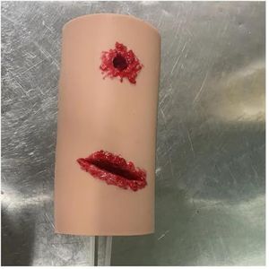 SUZLAZYR Wondverzorgingstrainer, Laceratiesimulatormodel Training Stop de Bloeding Wondoefenkit voor Medisch Onderwijs