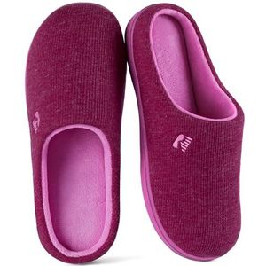 RockDove Originele tweekleurige pantoffels voor dames met traagschuim, roze karmijn, 42/43 EU