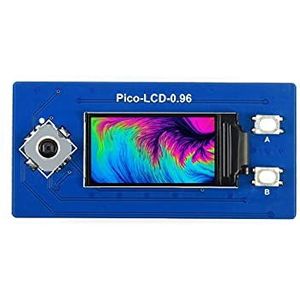 Waveshare 0.96inch LCD Display Module for Raspberry Pi Pico 65K RGB Colors 160×80 Pixels SPI Interface Embedded ST7735S Driver