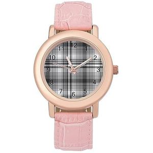 Klassieke Plaid Print Horloges Voor Vrouwen Mode Sport Horloge Vrouwen Lederen Horloge