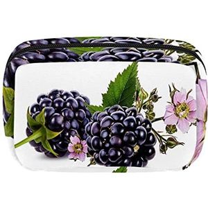 Mulberry Fruit Cosmetische Rits Pouch Make-up Bag Reizen Waterdichte Toiletry Zakken voor Vrouwen, Meerkleurig, 17.5x7x10.5cm/6.9x4.1x2.8in