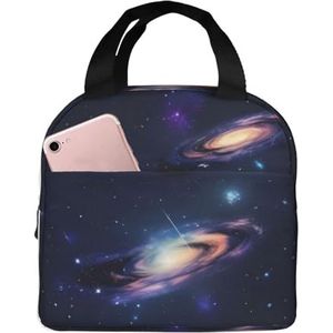SUHNGE Galaxy in The Universe Print Geïsoleerde lunchtas Rolltop Lunch Box Tote Bag voor Vrouwen, Mannen, Volwassenen en Tieners