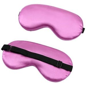 Cmis Kbei Zijden slaap oogmasker gewatteerde schaduw oogdekking patch slaapmasker oogmasker blinddoeken reizen ontspannen rust vrouwen mannen (paars)